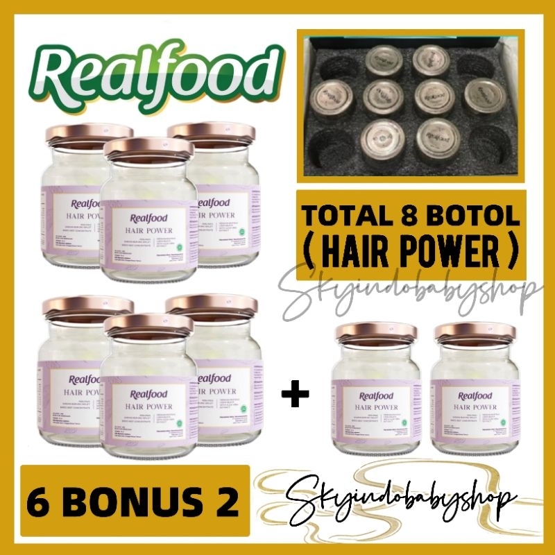 

Realfood Hair Power ( 6 Bonus 2 ) Minuman Sarang Burung Walet Bpom Halal
