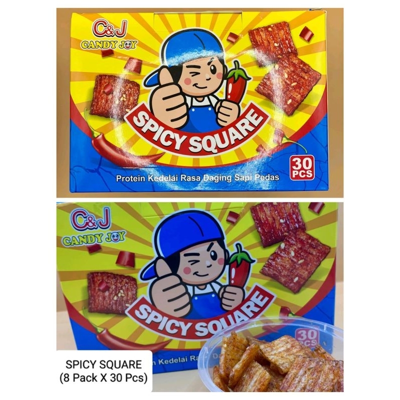 

Latiao Viral Spicy Square Rasa Daging Sapi Pedas isi 30pcs