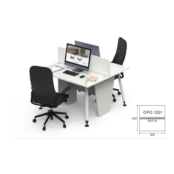 OPO 1221 Meja Kerja Partisi Kantor Meja Kerja 2 staff Meja Partisi Kantor WorkStation