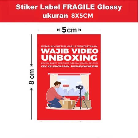 

STICKER LABEL VIDEO UNBOXING size 5 x 8 cm - isi 100 pcs