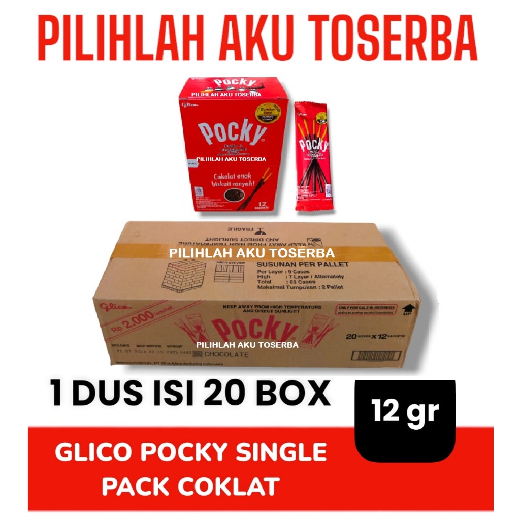 

Glico Pocky SINGLE PACK CHOCOLATE / COKELAT - ( HARGA 1 DUS )