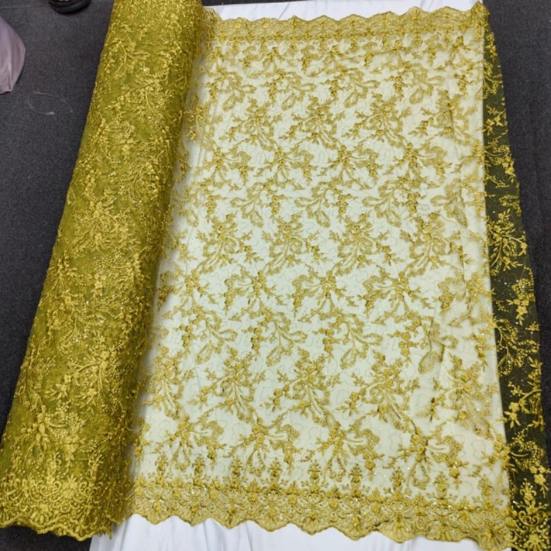 Tile Bordir Payet Sequinn , Tile Payet Spangle, Bahan Dress Payet