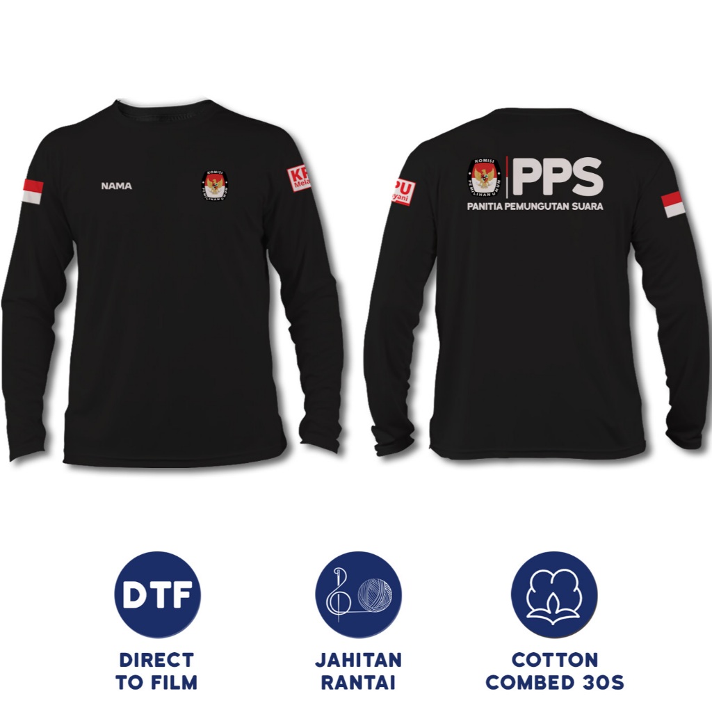 KAOS DISTRO PPS PEMUNGUTAN SUARA LENGAN PANJANG VIRAL TERLARIS NIDARSTORE