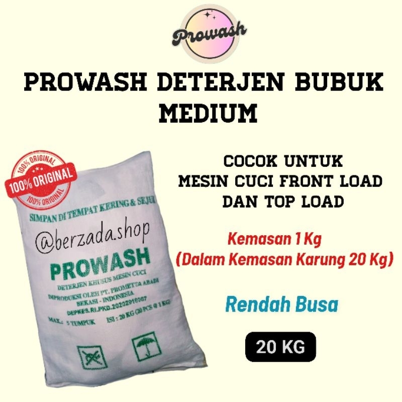 PROWASH HIJAU  MEDIUM GRADE / Deterjen Mesin Cuci Ekonomis