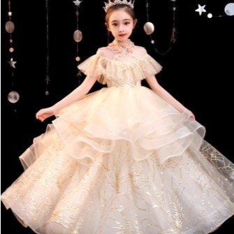Elegant Girls Dress Sequin Flower Girls Wedding Evening