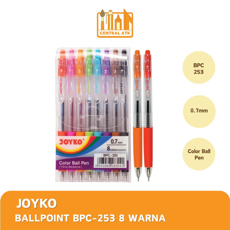 

PULPEN / BOLPEN / BOLPOINT JOYKO SET 8 WARNA BPC - 253