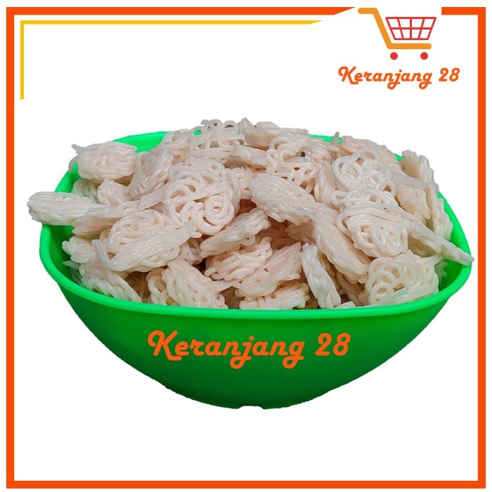 

KERUPUK KALENG 250 Gram / KRUPUK MAWAR PUTIH MINI / KRUPUK SEBLAK