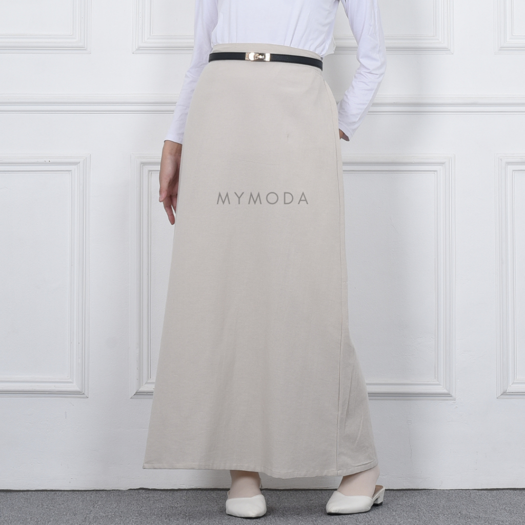 MYMODA 559 Rok Panjang Wanita | Rok Katun Linen | Rok Model A
