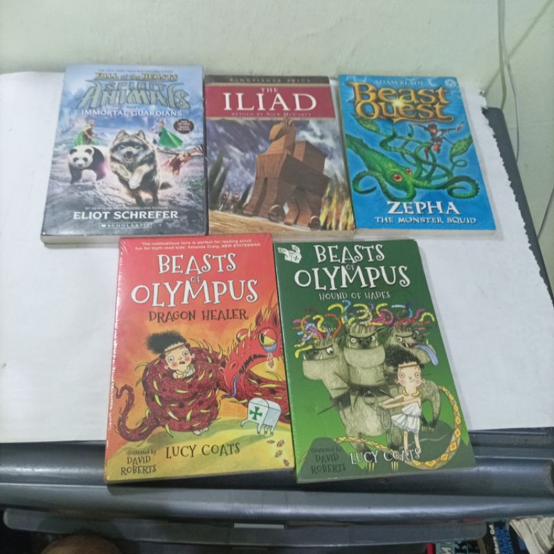 novel import the Iliad, Beast Quest Zepha The Monster squid,The Beast of Olympus (hound of Hades dan