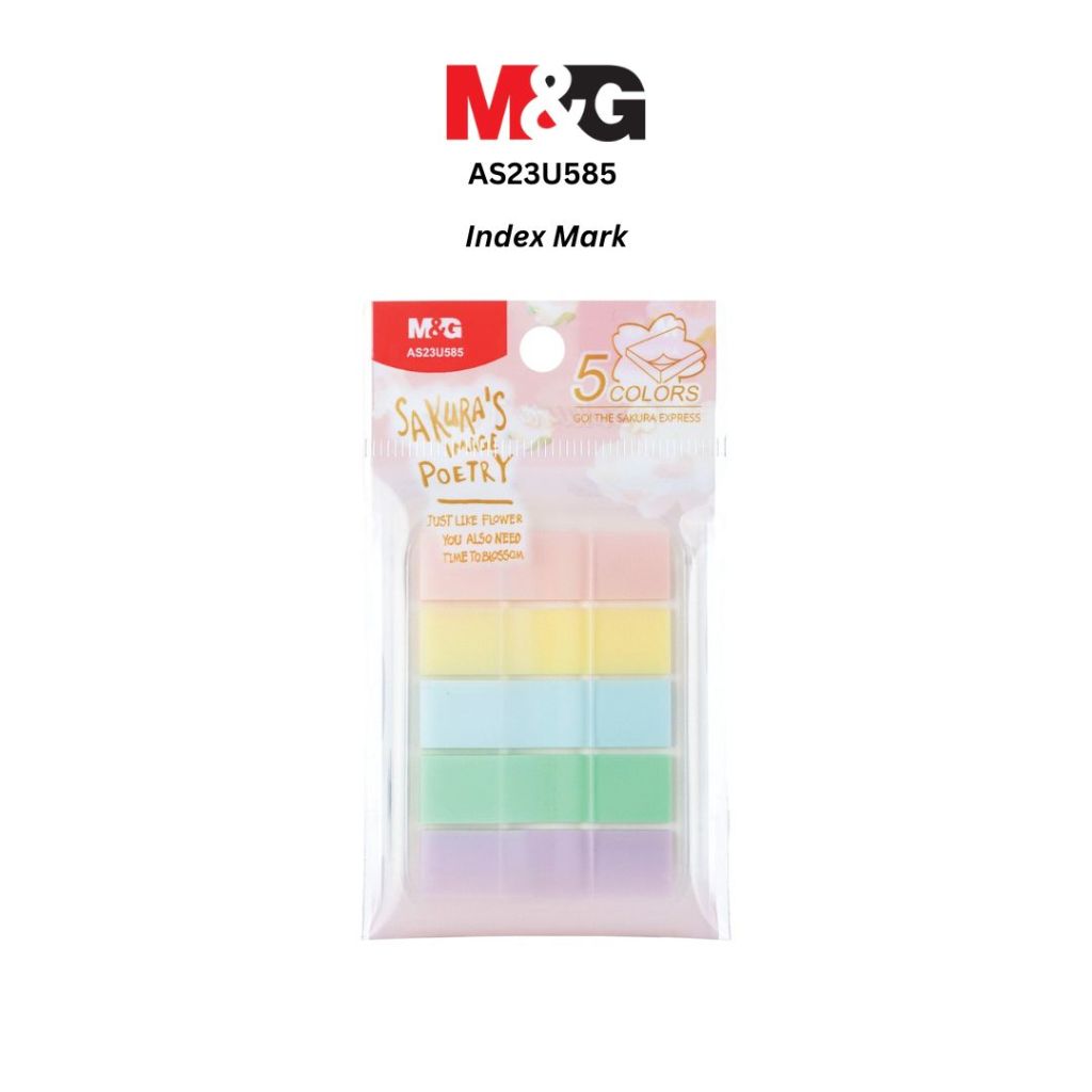 

Index Mark M&G Stick Me Sakura Time #AS23U585 Sticky Notes 5 Warna Indexing Marking Highlighting Sakura - SHSNP