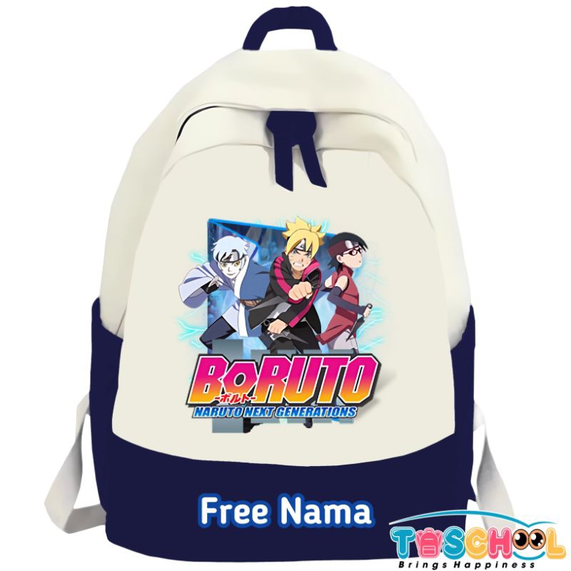 TAS RANSEL ANAK BORUTO NARUTO FREE NAMA