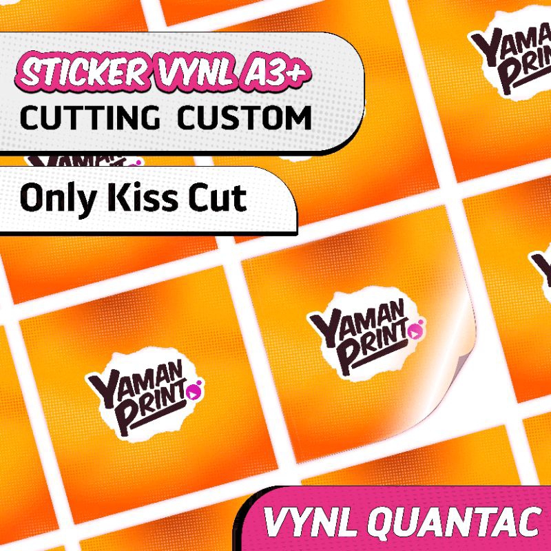 

CETAK STIKER CUSTOM VYNIL GLOSSY & DOFF CUTT / NON CUTT A3