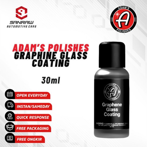 Adams Graphene Glass Coating 30ml, Coating Kaca Mobil