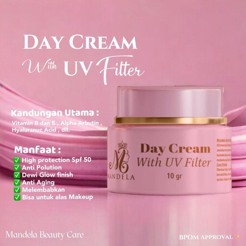 MBC Skincare Mandela Beauty Care Day Cream With UV Filter SPF 50 PA++ 10gr - Krim Siang Bright, Acne