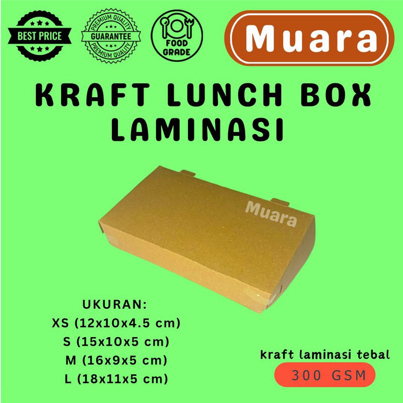 

Dos Kraft Lunch Box / Kotak Lunch Box Kraft / Kardus Dus Box Kraft Nasi Laminasi
