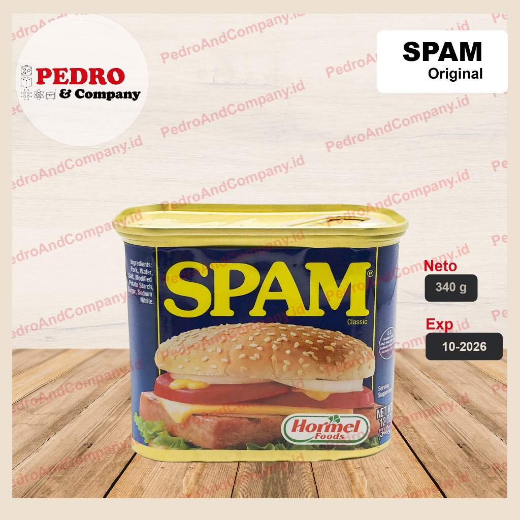 

Spam original 340 gram - daging kaleng babi