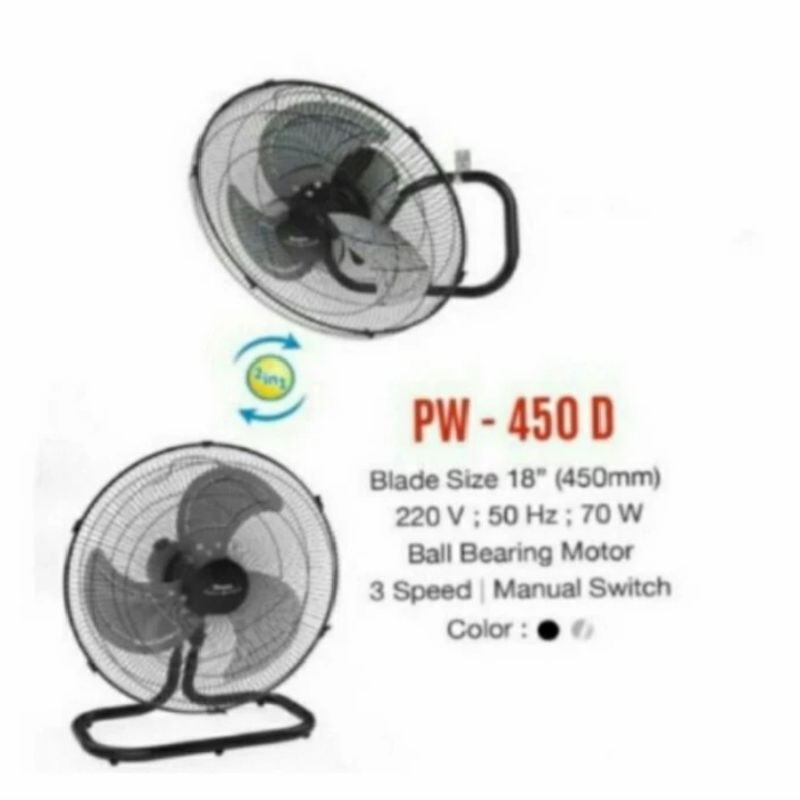 Kipas Angin Maspion PW-450D 18 inch / PW 450 D / PW 450D