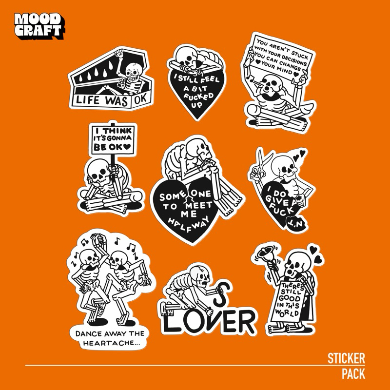 

Stiker Aesthetic Black & White - Sticker Pack | SP - 002