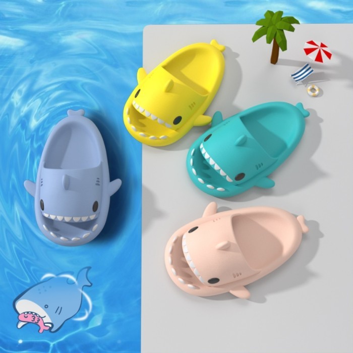 sandal selop  anak hiu polos viral 3D