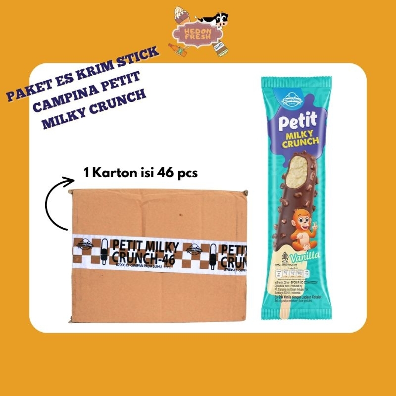 

Paket Es Krim Stick Campina Petit Milky Crunch