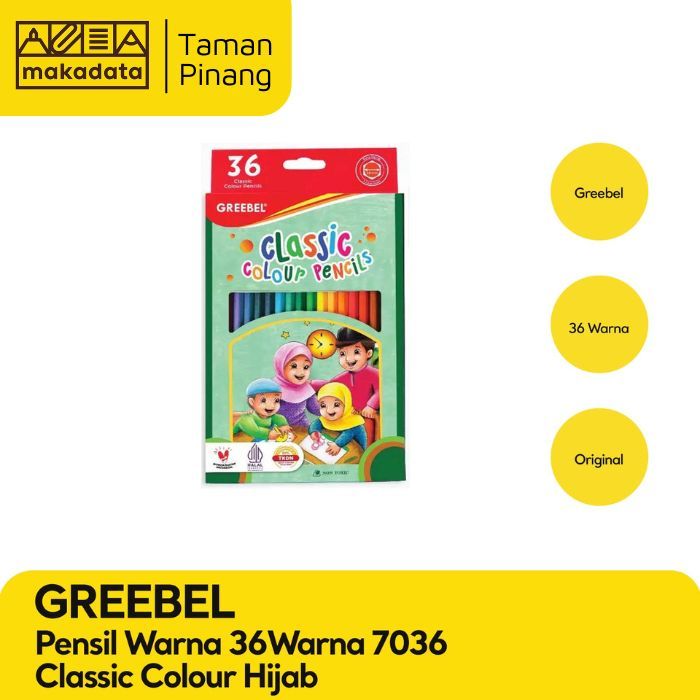 

PENSIL WARNA / COLOUR PENCIL GREEBEL 36 WARNA 7036 CLASSIC COLOR HIJAB