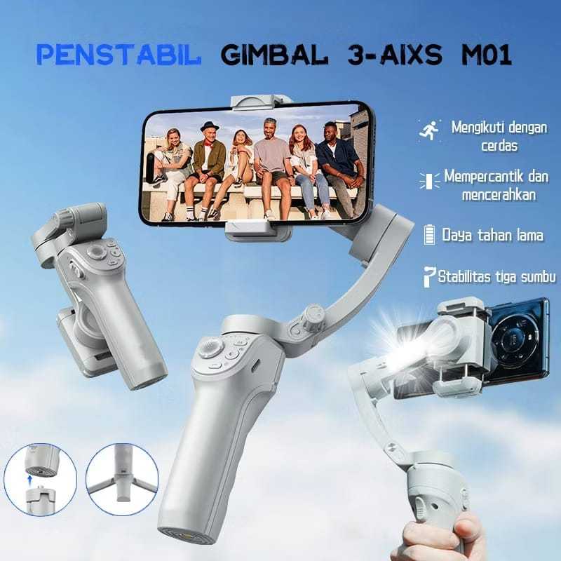 MTR M01 Gimbal Stabilizer Handphone Gimbal Stabilizer Tongsis Bluetooth Tripod/Stabilizer Smartphone