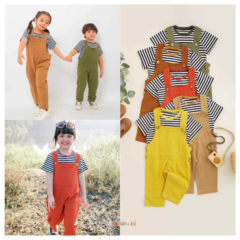 WONGTUKU.ID | KENJI OVERALL SET | Overall anak laki-laki | Overall anak perempuan | Baju anak peremp