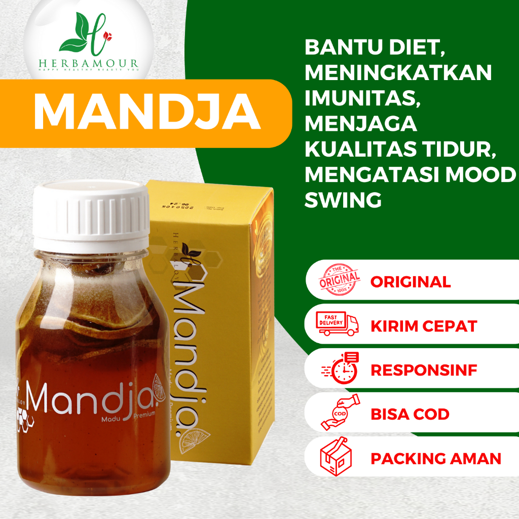 

HERBAMOUR MANDJA MADU DIET MADU MULTIFLORA PREMIUM + LEMON KERING | HERBALOV | DRIED LEMON HONEY | MADU DIET - MADU MURNI ASLI 100%