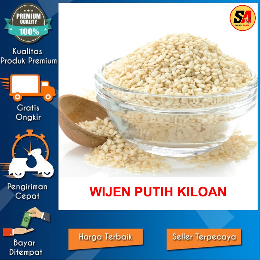 

Biji Wijen Putih / White Sesame Kiloan Kemasan 250 GR