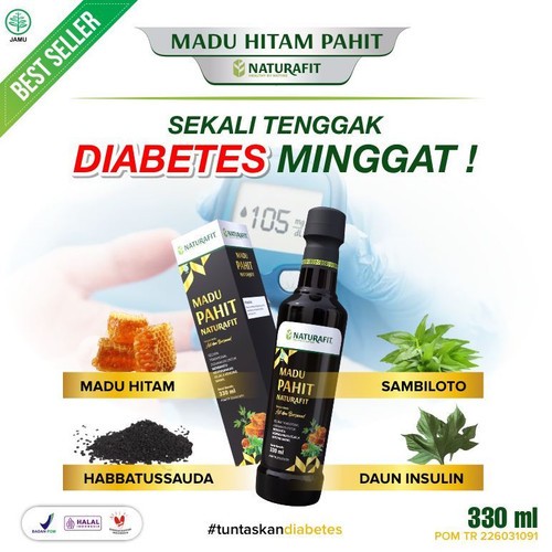 

Madu Pahit NATURAFIT 330ml diabetes kesemutan dayatahan tubuh