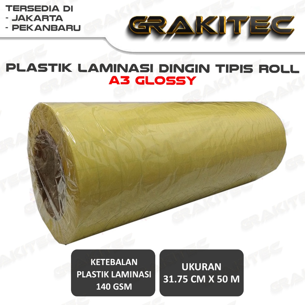 

ART Y3M8 Plastik Laminasi Dingin ROLL A3 5 METER DOFF GLOSSY