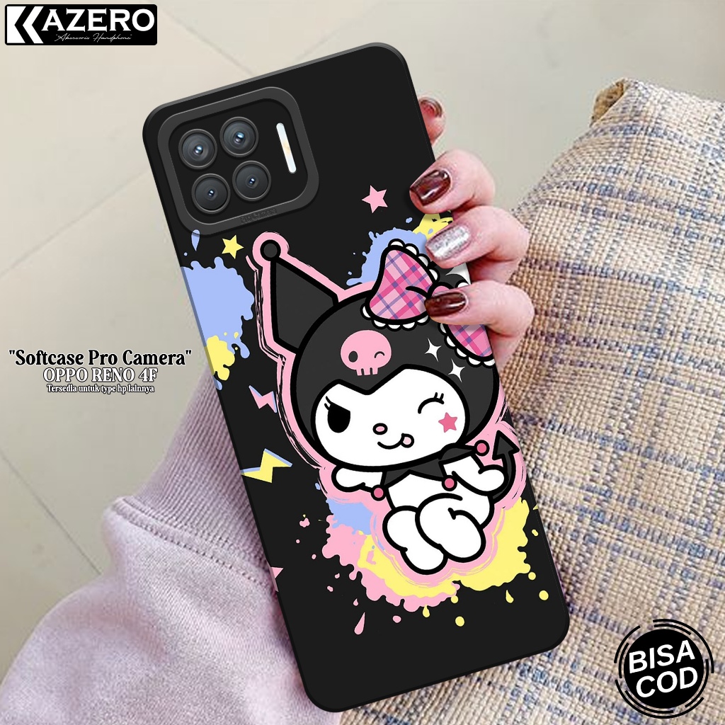 Softcase Pro Camera OPPO RENO 4F - Fashion Case Kartun - Case OPPO RENO 4F Terbaru - Casing OPPO REN