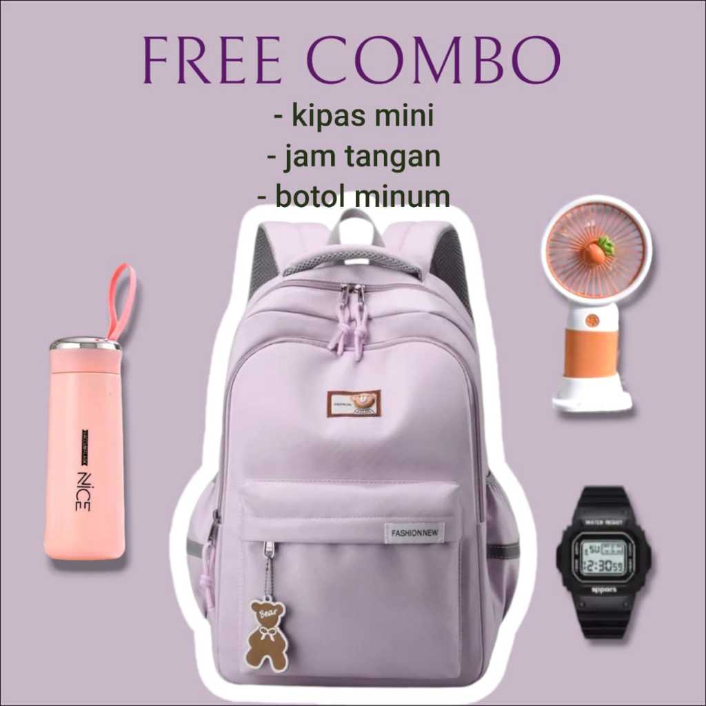 TAS ANAK PEREMPUAN BELI 1 DAPAT 3 FRE TAS SEKOLAH ZAMAN SEKARANG  YANG TERBARU YANG TRENDING BUAT AN