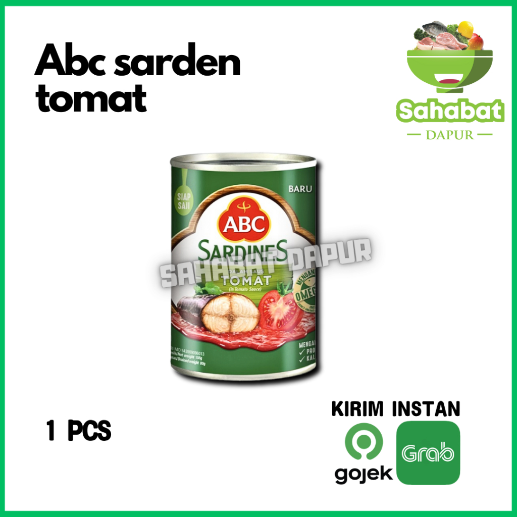 

Sarden ABC Tomat / Ikan Sarden Tomat / Sarden Kaleng 155gr - Sahabatdapur