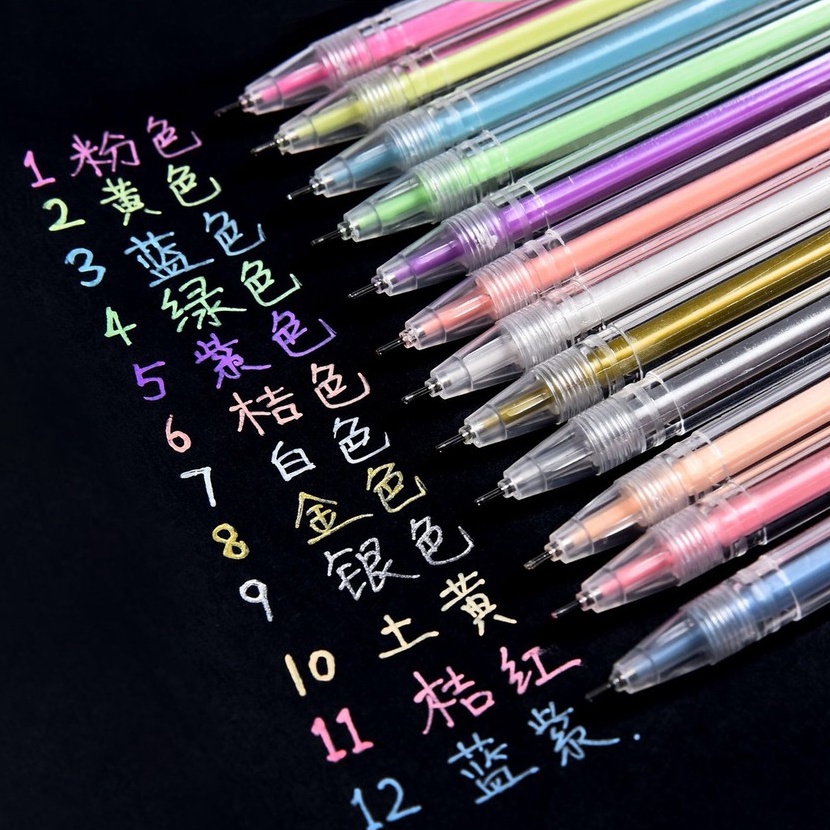 

Cepat MILOLI 12 Pcs Coloring Pen Pulpen Warna D7
