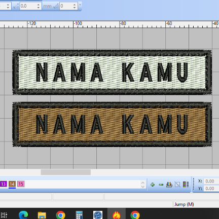 "1 HARI JADI " Papan Nama Bordir Custom/ Name Tag/ Nama Untuk Baju Sekolah, Pesantren