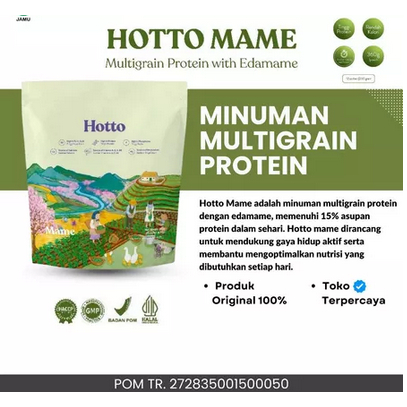 

Hotto Mame Minuman Multigrain Tinggi Protein 1 POUCH Original