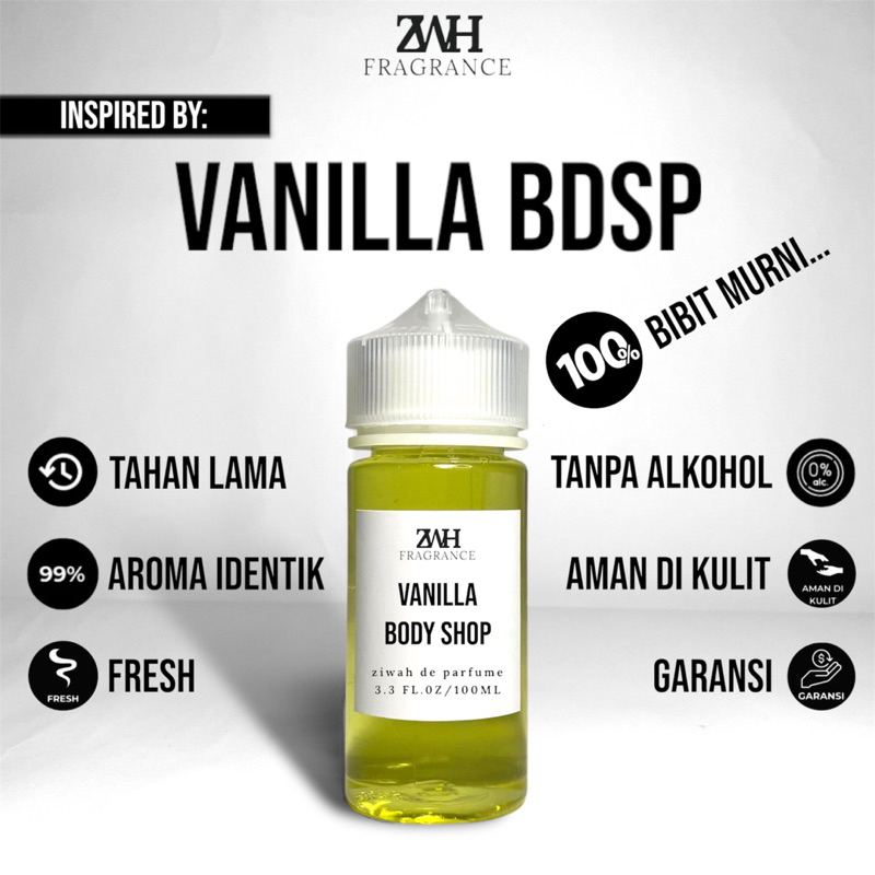 Bibit Parfume Murni Premium Vanilla Body Shop By Ziwah Parfume