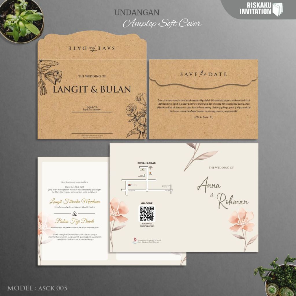 Undangan + Amplop / Undangan Pernikahan Amplop / Undangan Ngunduh Mantu Harga Murah, Mewah, Elegan