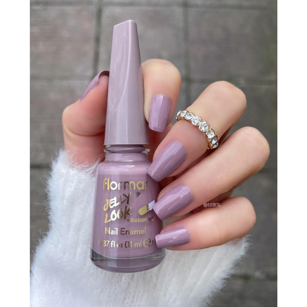 JL44 Charleston Grey - Flormar Nail Enamel Jelly Look - Flormar Nail Polish - Cat Kuku Halal Turki -