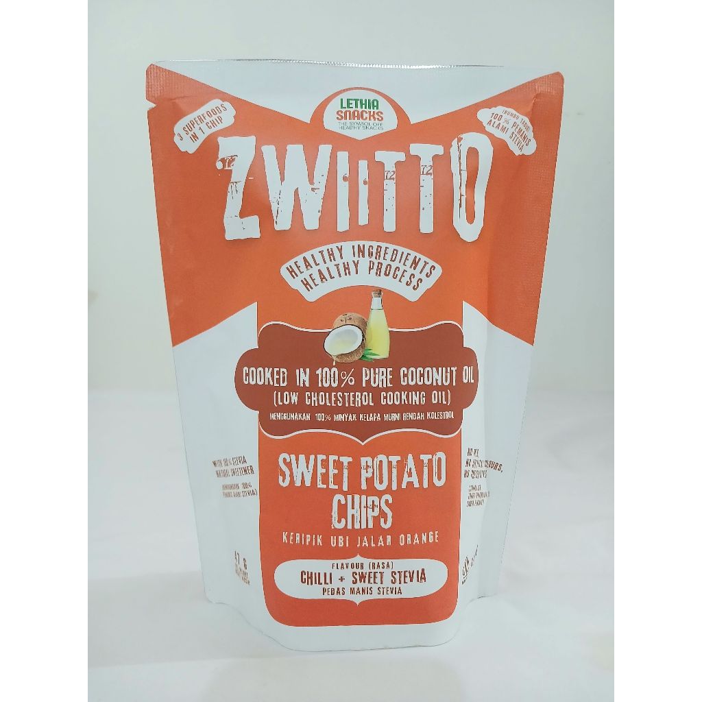 

ZWIITTO Keripik Ubi Jalar Orange CHILLI SWEET STEVIA 47g by LETHIA SNACKS. Healthy Snack, Snack Sehat. Snack Sehat Untuk Anak. Snack Sehat Untuk Diet. Snack Sehat Rendah Kalori. Snack Sehat Rendah Gula. Snack Sehat Gluten Free. Keripik Sehat. Snack Vegan