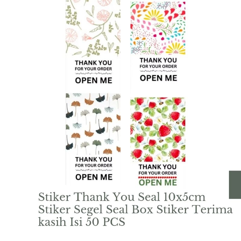 

Stiker Thank You Seal 10x5cm Stiker Segel Seal Box Stiker Terima kasih Isi 50 PCS