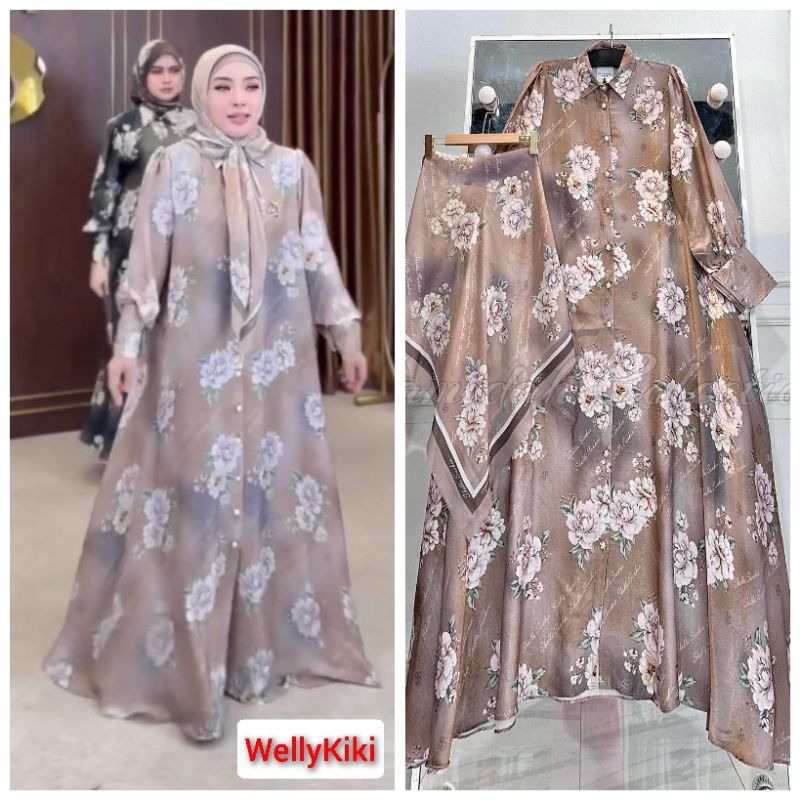 DRESS SHELLASAUKIA ORI OWNER SHELLASAUKIA ORIGINAL GAMIS SHELLASAUKIA SS TERBARU SET HIJAB SHELLASAU