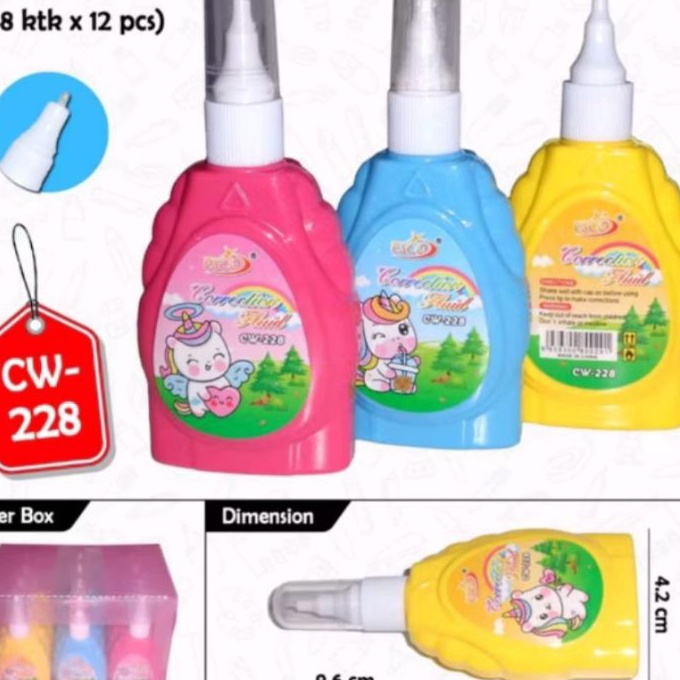 

Kilat 12pcs TIPEEX cair tipeex karakter lucu
