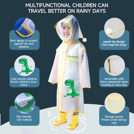 DISKON OOKAS HOME JAS HUJAN ANAK LAKI LAKI/PEREMPUAN JAS HUJAN ANAK 3/4/5/6/7 TAHUN JAS HUJAN ANAK