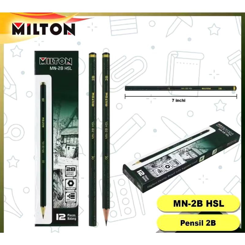 

Pensil 2B Milton isi 12 Pcs / Pensil Sekolah 2B