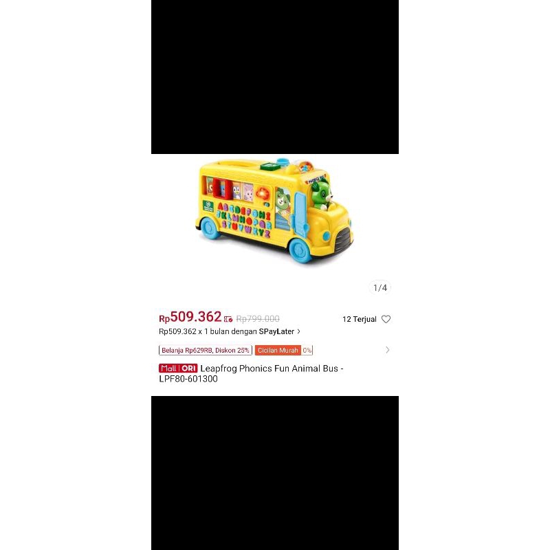 Preloved Mainan LeapFrog Phonic Bus