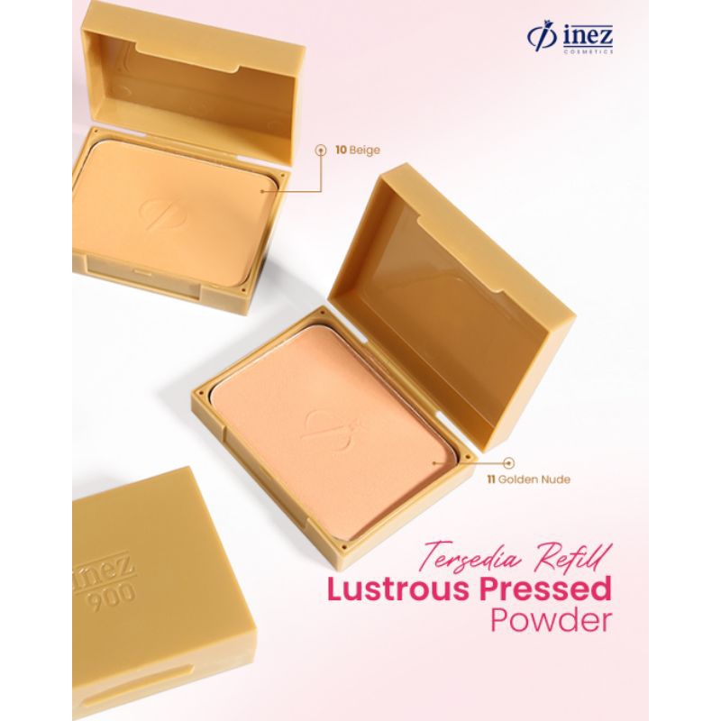 INEZ 900 Refill Lustrous Pressed Powder PoudrePressee Brillante/isi ulang bedak inez 900 two way cak