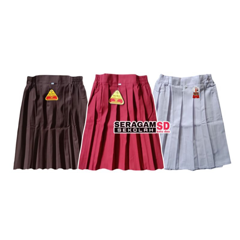 Rok Pendek Sekolah SD Merah Putih Coklat