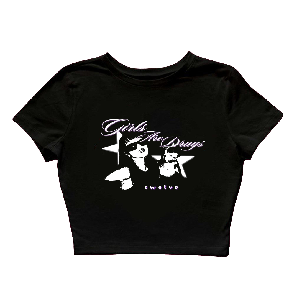 [ Jenny ] Crop Top Slimfit Girl The Singing Crop Tee Style Lengan Pendek